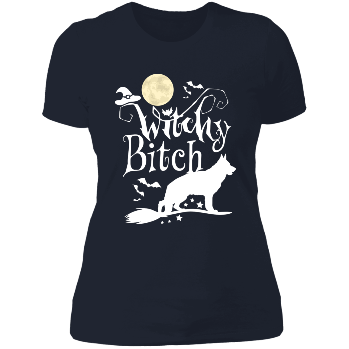 Witchy Bitch - Ladies' Boyfriend T-Shirt
