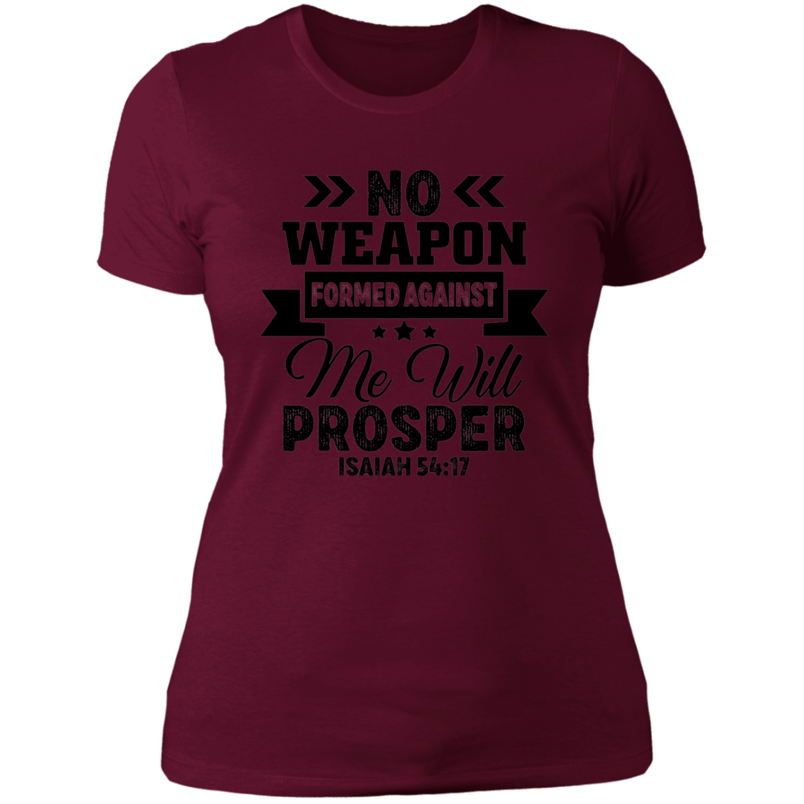 No Weapon Formed Against Me - Ladies' Boyfriend T-Shirt