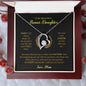 To My Bonus Daughter | Love Mom (Forever Love Necklace)