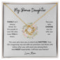 To My Bonus Daughter | Love Mom (Love Knot Necklace)