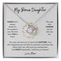 To My Bonus Daughter | Love Mom (Love Knot Necklace)
