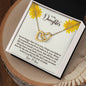 heart necklace, daughter gift, gift for daughter, daughter jewelry, interlocking hearts, graduation gift for daughter, christmas gift for daughter, to my daughter, heart jewelry, love for daughter
