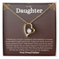 daughter jewelry, daughter gift from mom, daughter gift from dad, gift for daughter, best daughter gift, adult daughter gift, forever love, forever love necklace, heart necklace, heart shaped necklace