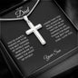 cross necklace, men's jewelry, christian necklace, dad gift, gift for dad, best dad gifts, silver cross, to dad from daughter, to dad from son