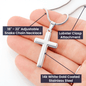 cross necklace, men's jewelry, christian necklace, dad gift, gift for dad, best dad gifts, silver cross, to dad from daughter, to dad from son