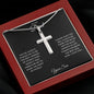 cross necklace, men's jewelry, christian necklace, dad gift, gift for dad, best dad gifts, silver cross, to dad from daughter, to dad from son