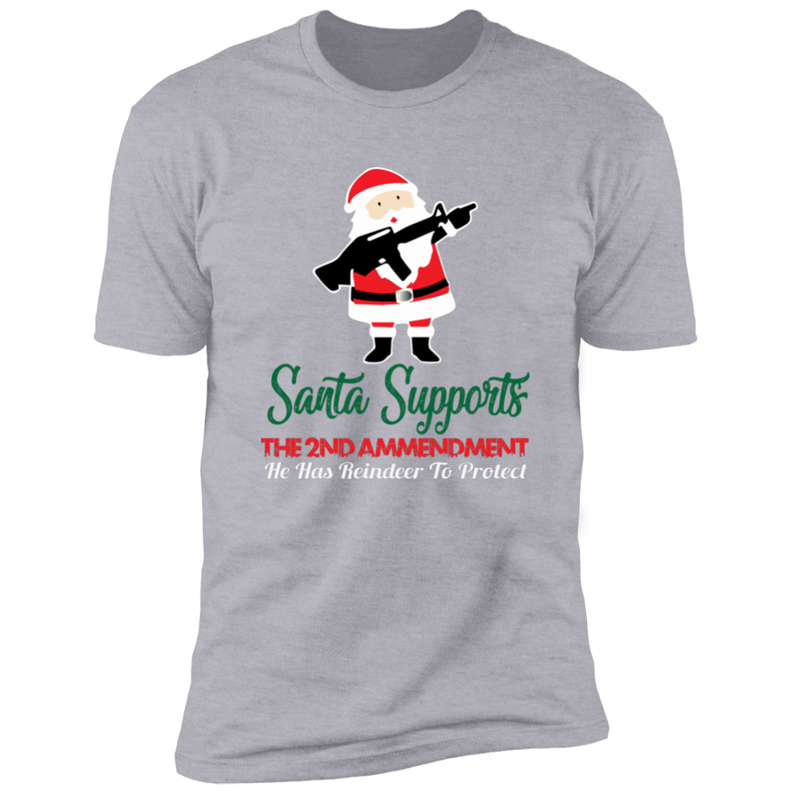 Santa Supports the 2nd Amendment - Premium Short Sleeve Tee