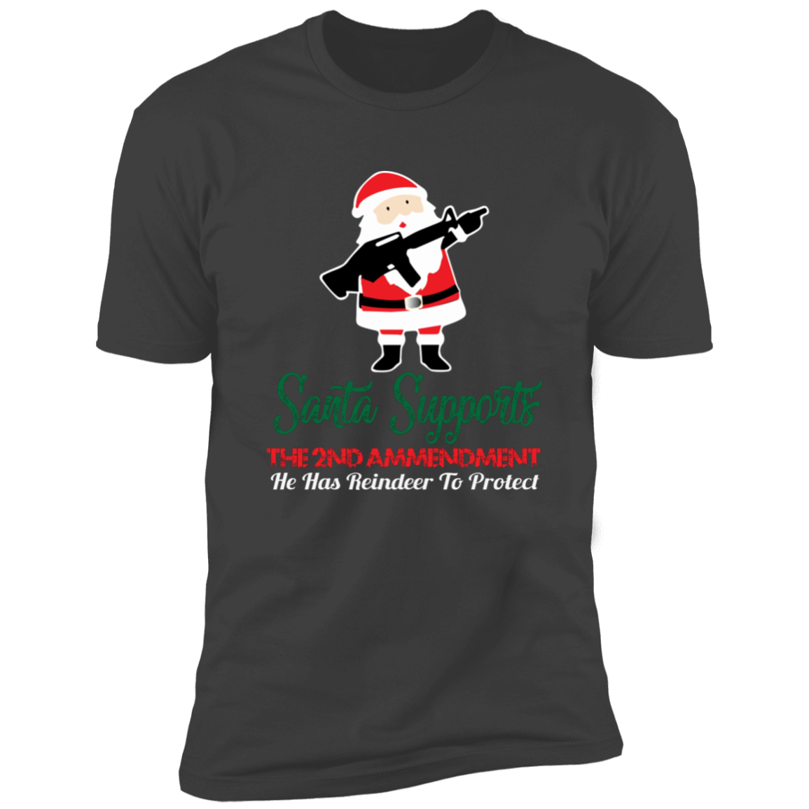 Santa Supports the 2nd Amendment - Premium Short Sleeve Tee
