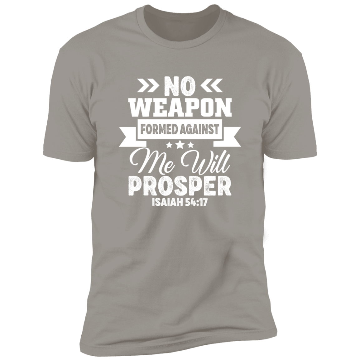 No Weapons Formed Against Me Banner - Premium Short Sleeve Tee