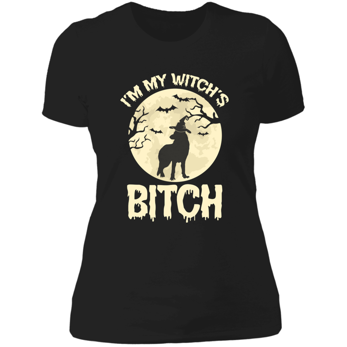 Witch's Bitch - German Shepherd - Ladies' Boyfriend T-Shirt