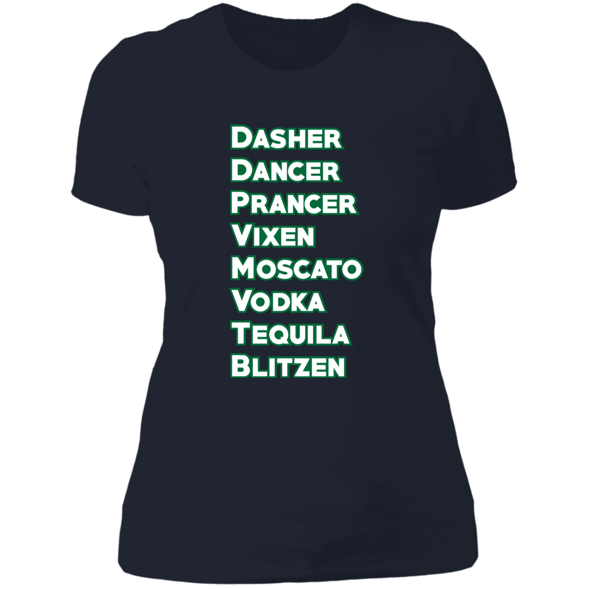 List of Reindeer - Ladies' Boyfriend T-Shirt