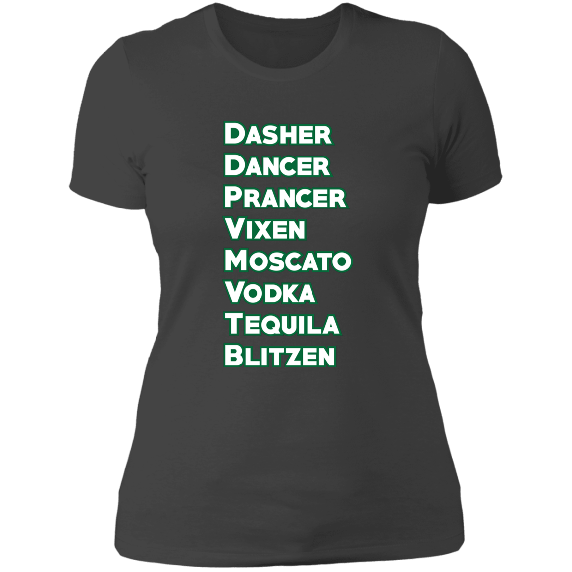 List of Reindeer - Ladies' Boyfriend T-Shirt