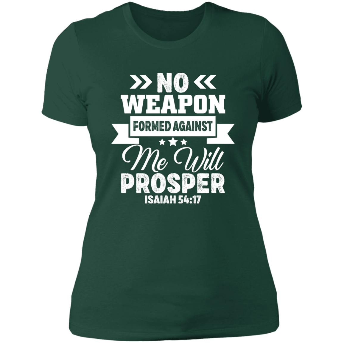 No Weapons Formed Against Me Banner - Ladies' Boyfriend T-Shirt