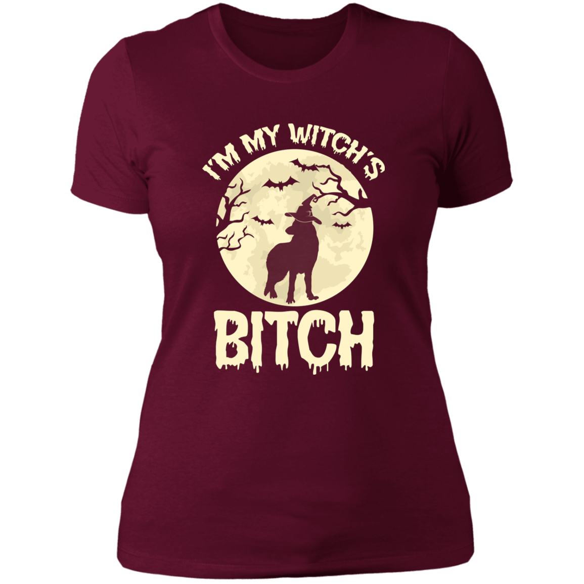 Witch's Bitch - German Shepherd - Ladies' Boyfriend T-Shirt
