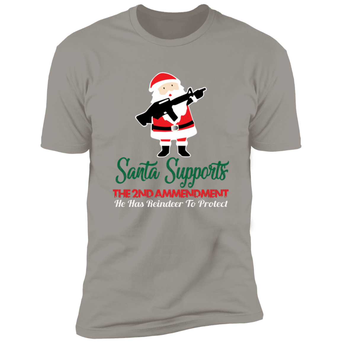 Santa Supports the 2nd Amendment - Premium Short Sleeve Tee
