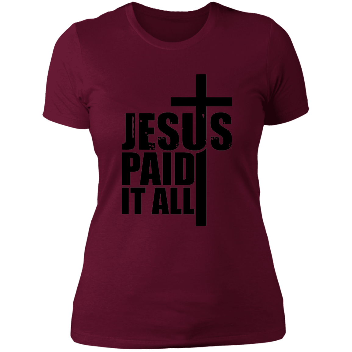 Jesus Paid It All - Ladies' Boyfriend T-Shirt