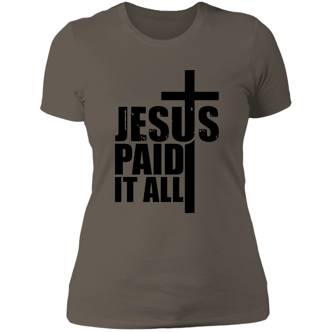 Jesus Paid It All - Ladies' Boyfriend T-Shirt