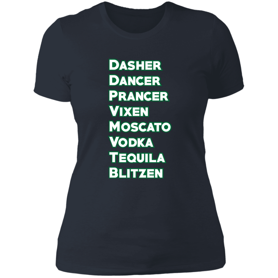 List of Reindeer - Ladies' Boyfriend T-Shirt