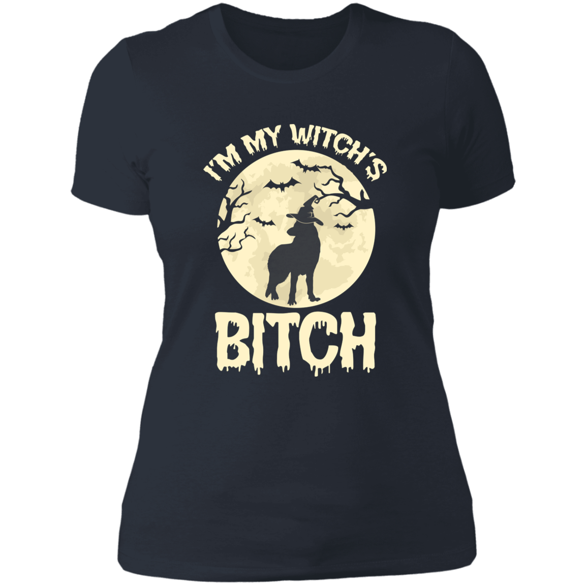 Witch's Bitch - German Shepherd - Ladies' Boyfriend T-Shirt