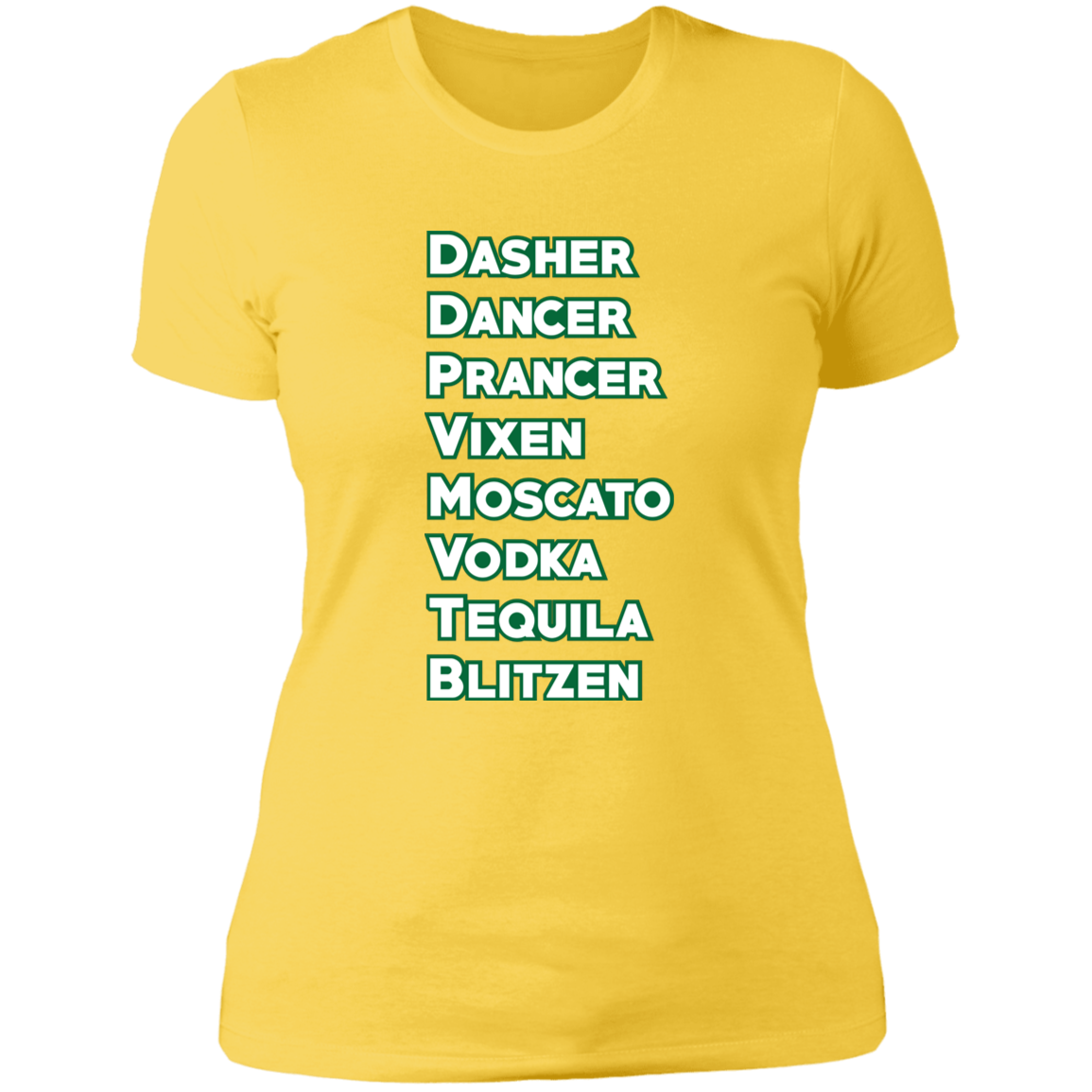 List of Reindeer - Ladies' Boyfriend T-Shirt