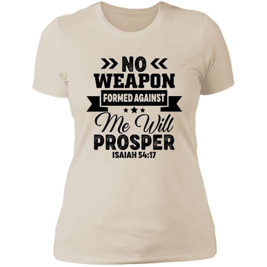 No Weapon Formed Against Me - Ladies' Boyfriend T-Shirt