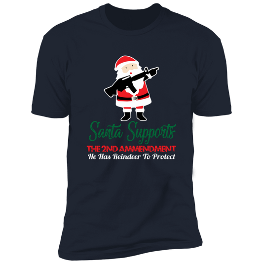 Santa Supports the 2nd Amendment - Premium Short Sleeve Tee