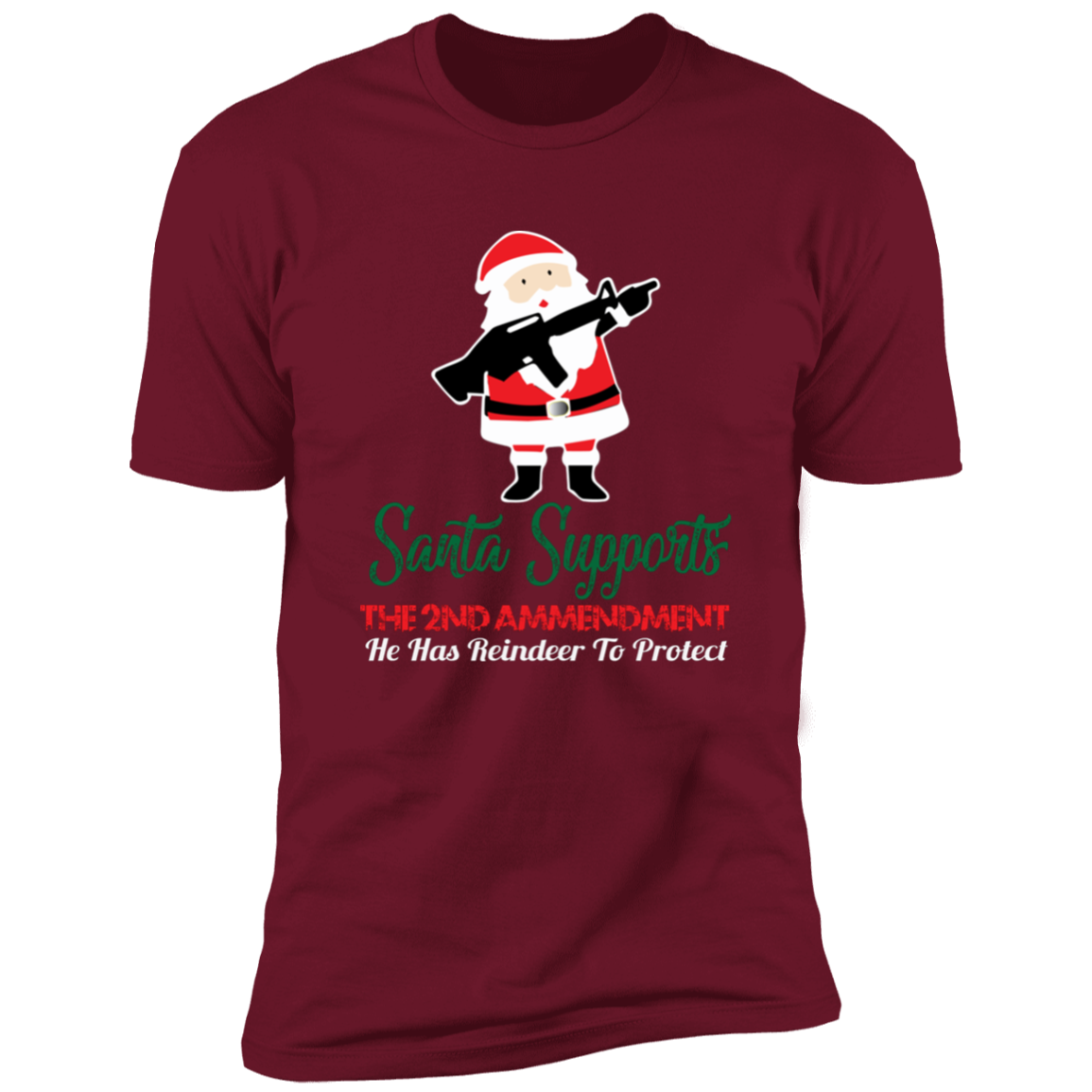 Santa Supports the 2nd Amendment - Premium Short Sleeve Tee