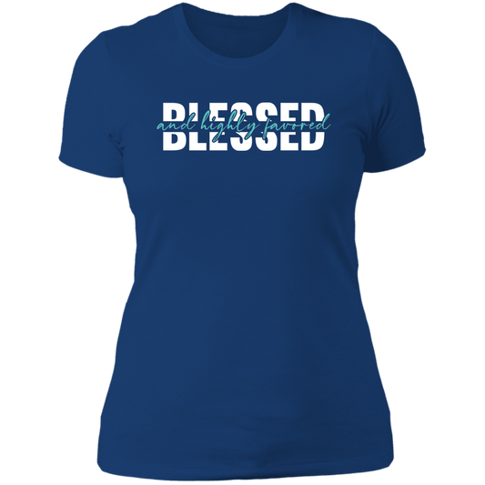 Blessed and Highly Favored - Ladies' Boyfriend T-Shirt