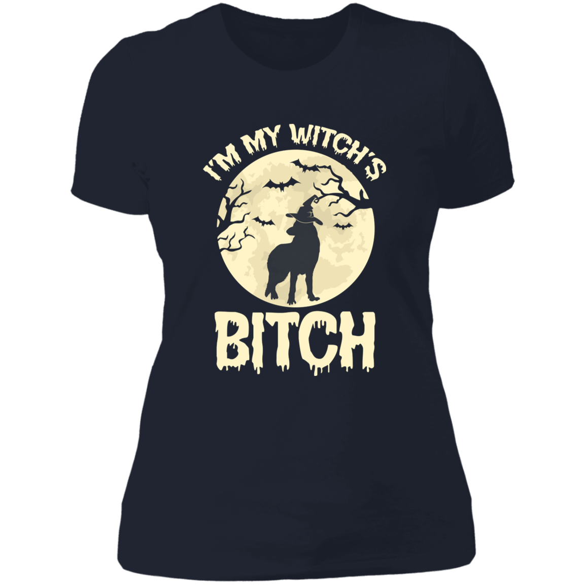 Witch's Bitch - German Shepherd - Ladies' Boyfriend T-Shirt