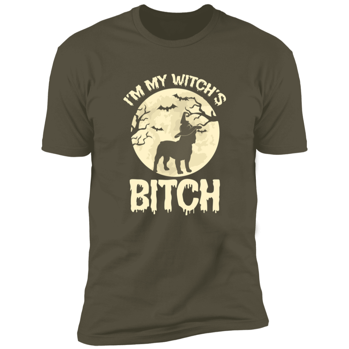 Witch's Bitch, French Bulldog - Premium Short Sleeve Tee
