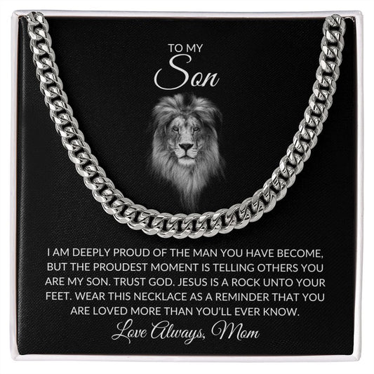 son jewelry, gift for son, gift to son from dad, son gift, cuban necklace, men's necklace, dad to son, chain necklace