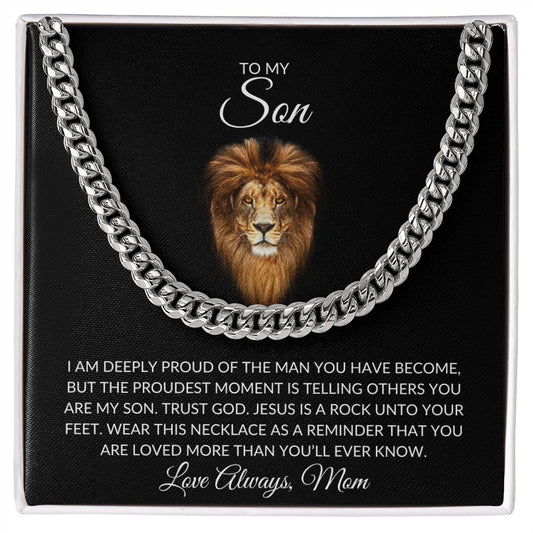 son jewelry, gift for son, gift to son from dad, son gift, cuban necklace, men's necklace, dad to son, chain necklace