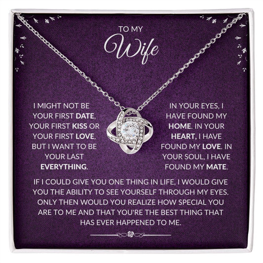 wife jewelry, anniversary jewelry, gift for wife, wife gift, love knot necklace, top wife gift