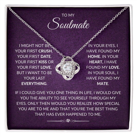 soulmate jewelry, love knot necklace, gift for soulmate, soulmate gift, anniversary gift, partner gift, wife gift, gift for wife, best soulmate gift, best wife gift