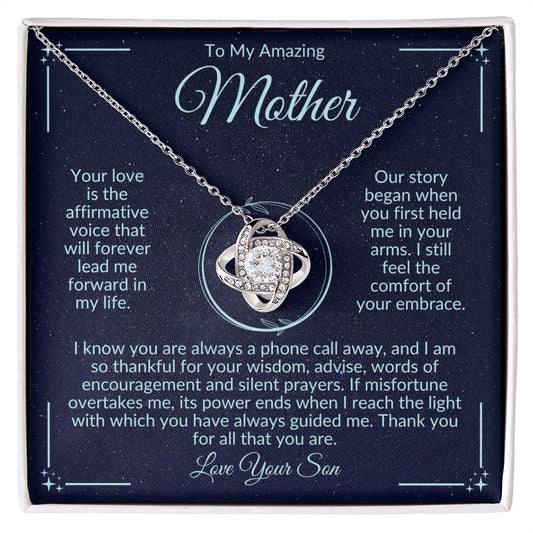 love knot, love knot necklace, momr jewelry, mom gift, gift for mom, gift for mother, daughter to mom gift, son to mom gift, mother, mother's day, mother birthday gift, mom christmas gift, best mom gifts gift