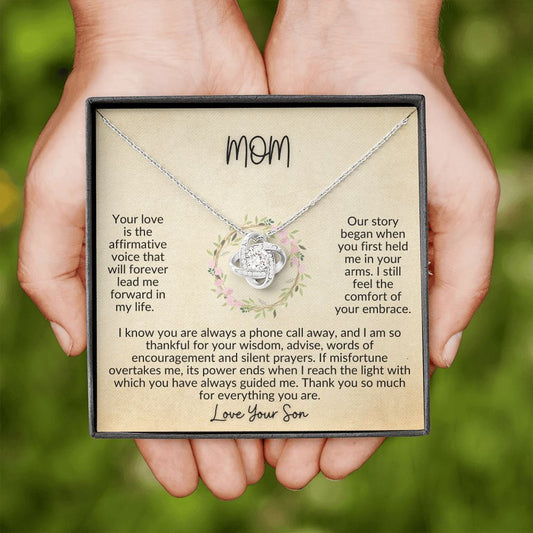 mom gift, gift for mom, love knot, best mom gift, top mom gift, necklace for mom, best mom gift, mother's day gift, to my mom, to my mother, gift for mother