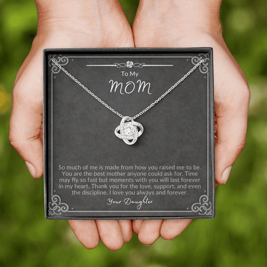 mom gift, gift for mom, love knot, best mom gift, top mom gift, necklace for mom, best mom gift, mother's day gift, to my mom, to my mother, gift for mother