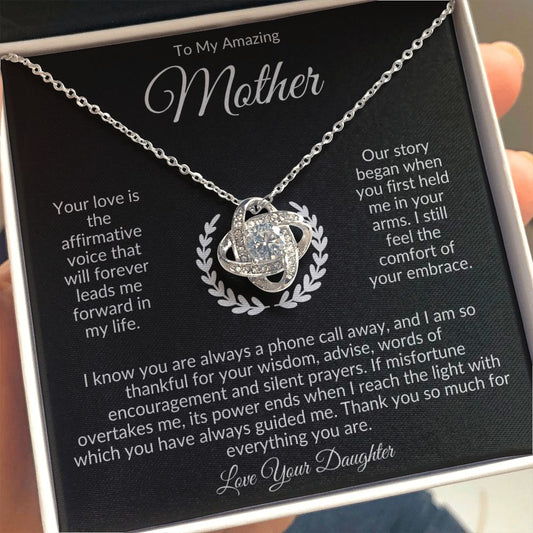 mom gift, gift for mom, love knot, best mom gift, top mom gift, necklace for mom, best mom gift, mother's day gift, to my mom, to my mother, gift for mother