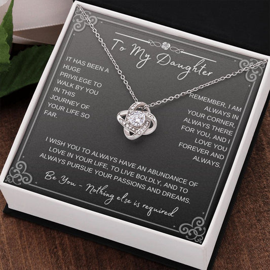 To My Daughter | (Love Knot Necklace)