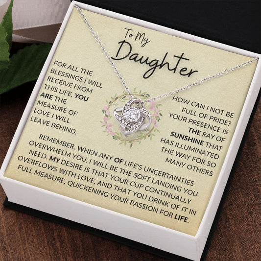 To My Daughter | Sunshine of My Life (Love Knot Necklace)