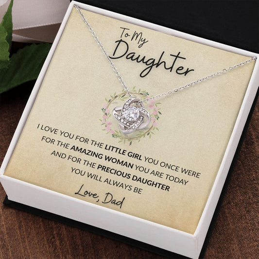 To My Daughter | Love Dad (Love Knot Necklace)