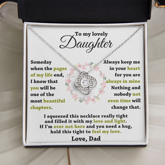 To My Lovely Daughter | Love Dad (Love Knot Necklace)