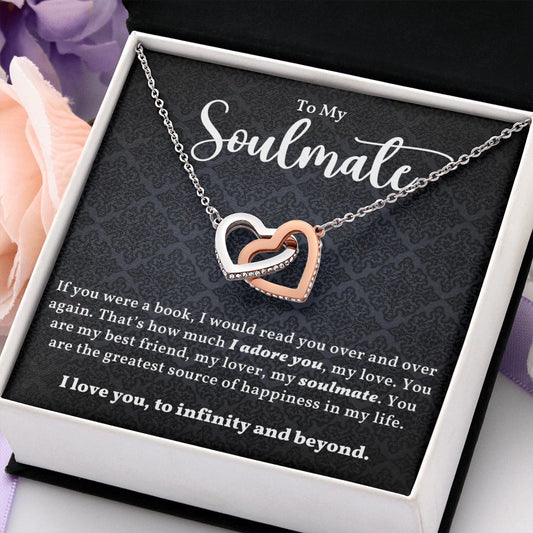 To My Soulmate | To Infinity And Beyond (Interlocking Hearts Necklace)