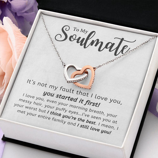 To My Soulmate | I Still Love You (Interlocking Hearts Necklace)