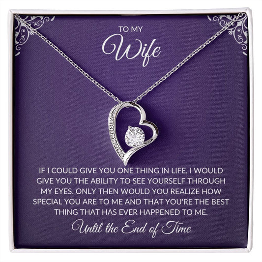 wife jewelry, anniversary jewelry, gift for wife, wife gift, forever love necklace, top wife gift, heart necklace