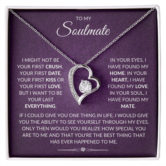 soulmate jewelry, forever love necklace, gift for soulmate, soulmate gift, anniversary gift, partner gift, wife gift, gift for wife, best soulmate gift, best wife gift, heart necklace