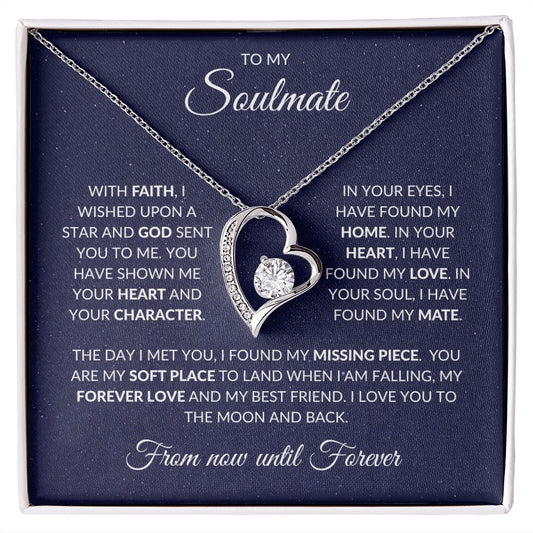 soulmate jewelry, forever love necklace, gift for soulmate, soulmate gift, anniversary gift, partner gift, wife gift, gift for wife, best soulmate gift, best wife gift, heart necklace