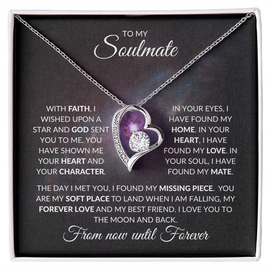 soulmate jewelry, forever love necklace, gift for soulmate, soulmate gift, anniversary gift, partner gift, wife gift, gift for wife, best soulmate gift, best wife gift, heart necklace