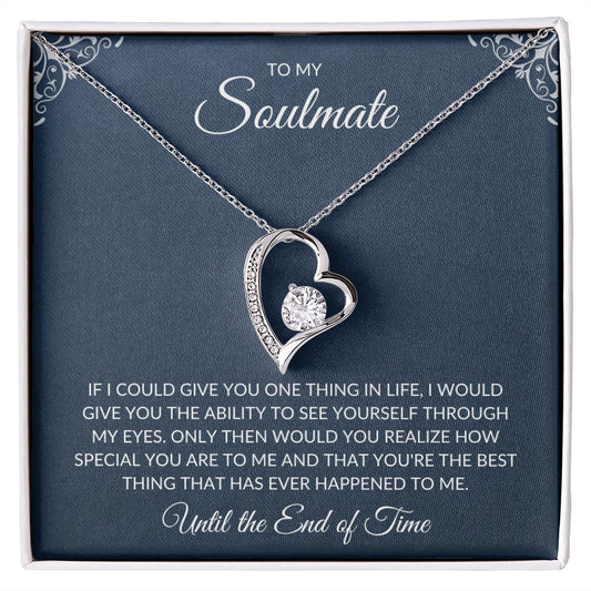 soulmate jewelry, forever love necklace, gift for soulmate, soulmate gift, anniversary gift, partner gift, wife gift, gift for wife, best soulmate gift, best wife gift, heart necklace