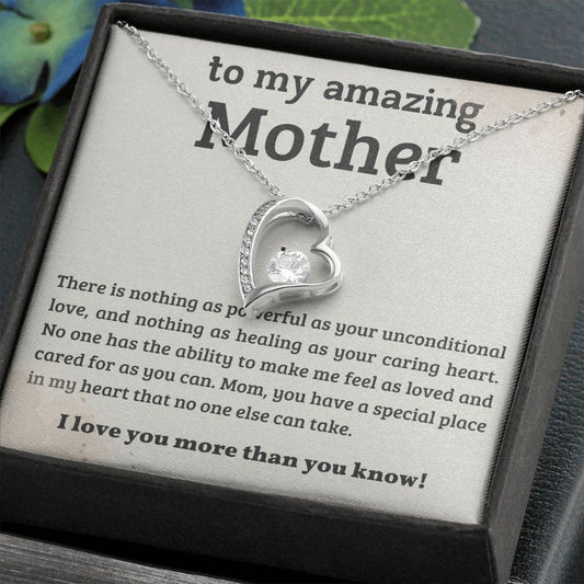 To My Amazing Mother | I Love You More Than You Know (Forever Love Necklace)